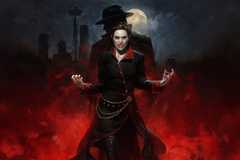 Artwork for Vampire: The Masquerade Bloodlines 2, showing Phyre and Fabien.